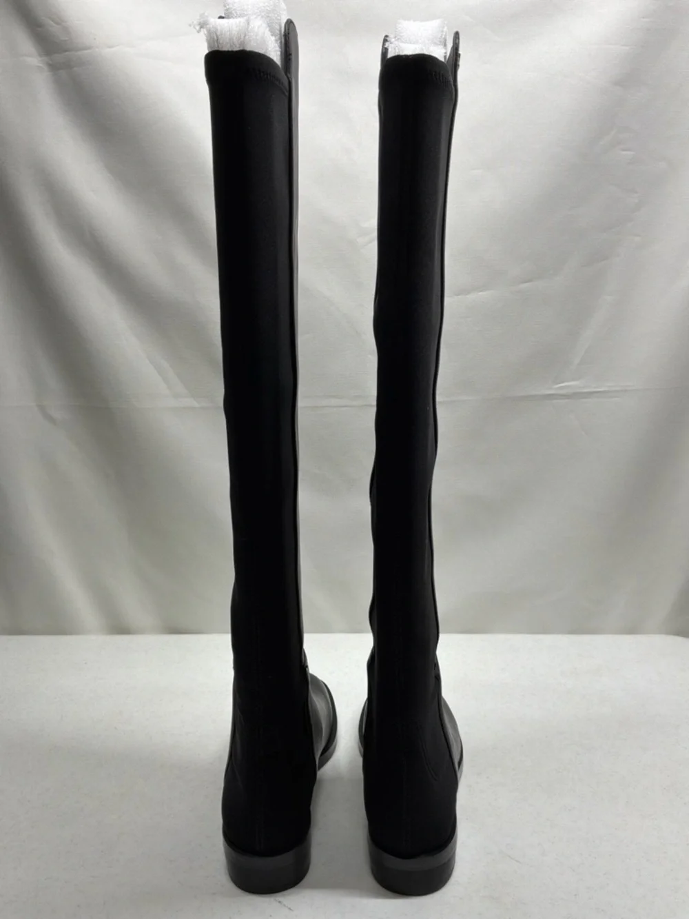 Stuart Weitzman Keelan Black Leather and Microstretch Over the Knee Boot 6.5 NIB
